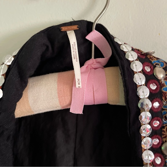 Free People Ray Of Light Embellished Fringe Trim Jacket - Picture 5 of 6